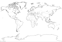 sketch of world map